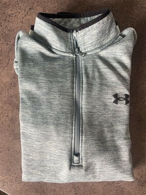 Under Armour Light Blue/Mint ColdGear Quarter-Zip Pullover